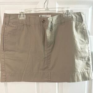 Curvy Plus 16 Gap Mini Skirt Women Khaki Tan Stretch Pockets Belt loops Casual